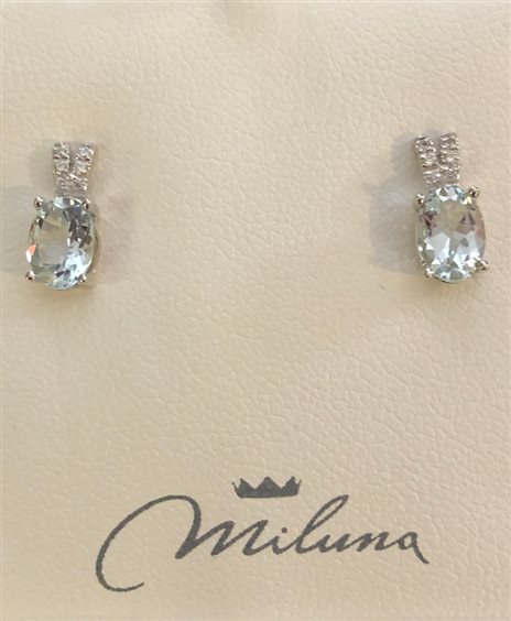 Orecchini Donna Miluna ERD2480 Acquamarina Oro bianco